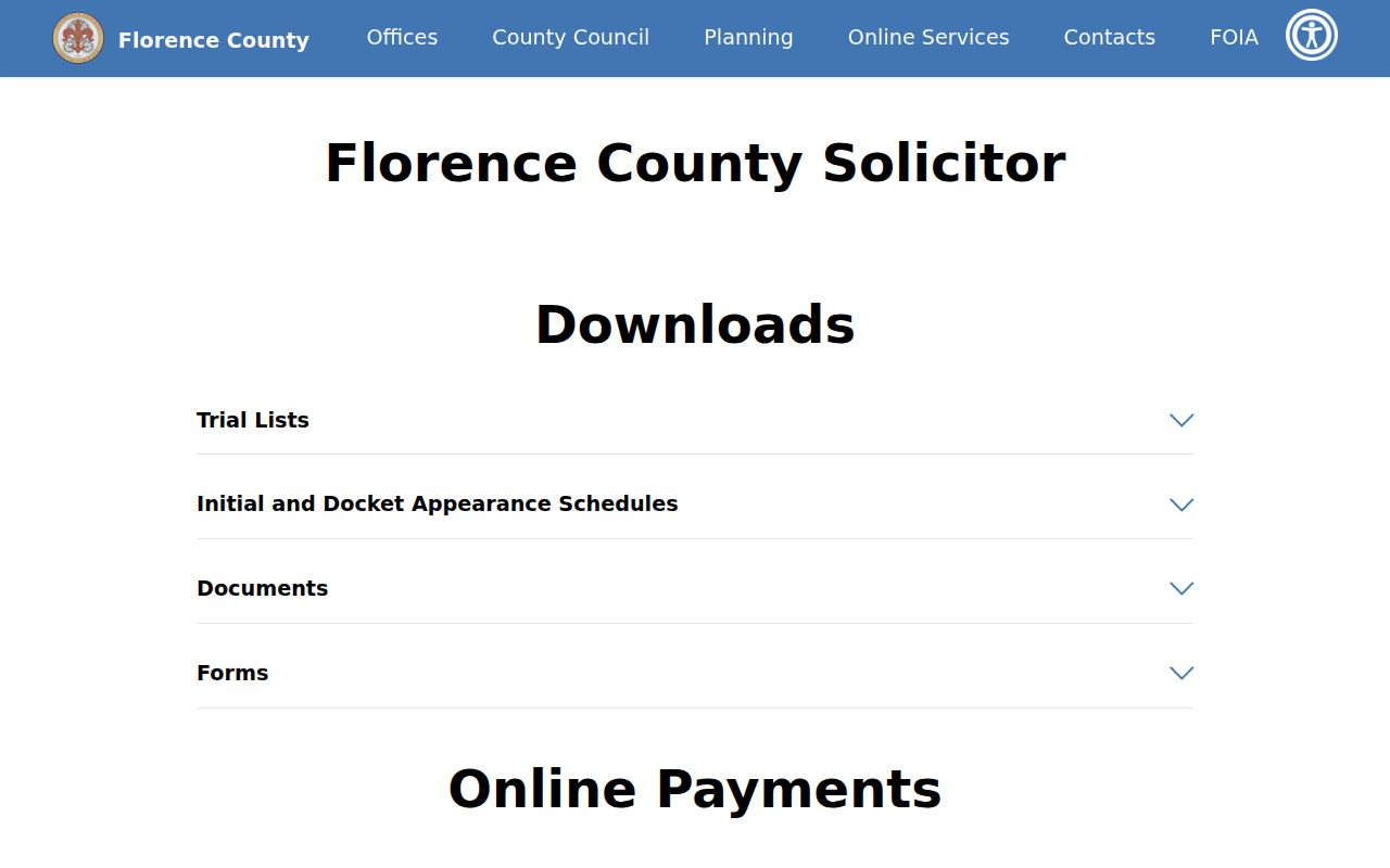 Florence County court case materials from the Twelfth Circuit Solicitor