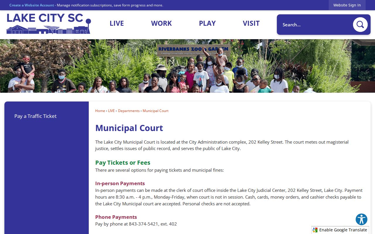 Lake City Municipal Court source for Lake City court records