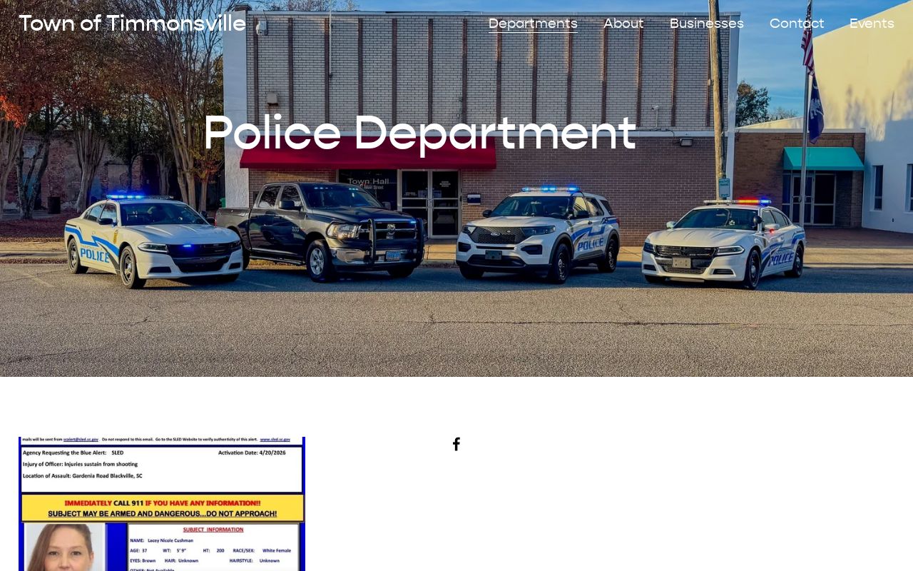Timmonsville Police Department source for Timmonsville criminal records